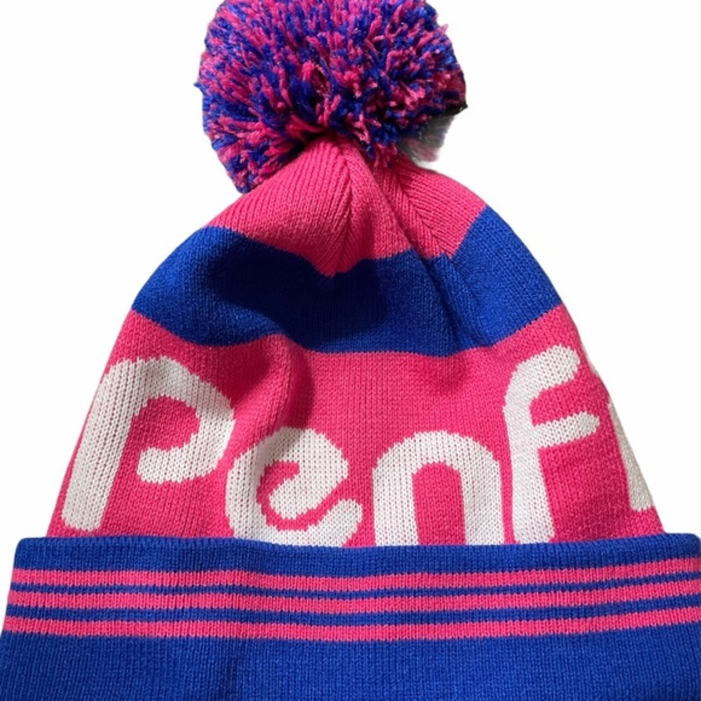NWT Penfield Pink Blue Acrylic RN155012 Pom outdoor OS